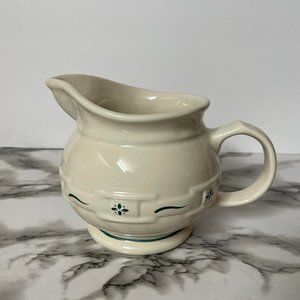 Longaberger Heritage Green Small Ball Creamer Pitcher